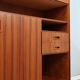 1960s Italian mid-century teak highboard restored with brass feet