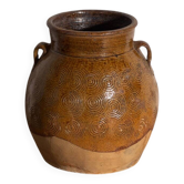 Vase ancien chinois en grès émaillé – Chine, vers 1900