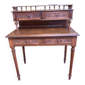Walnut stepped desk