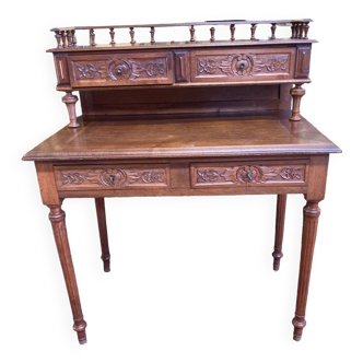 Walnut stepped desk