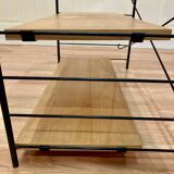 Modular metal and wood shelf design from the 1960s.