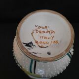 Italian ceramic vase Deruta signed and numbered