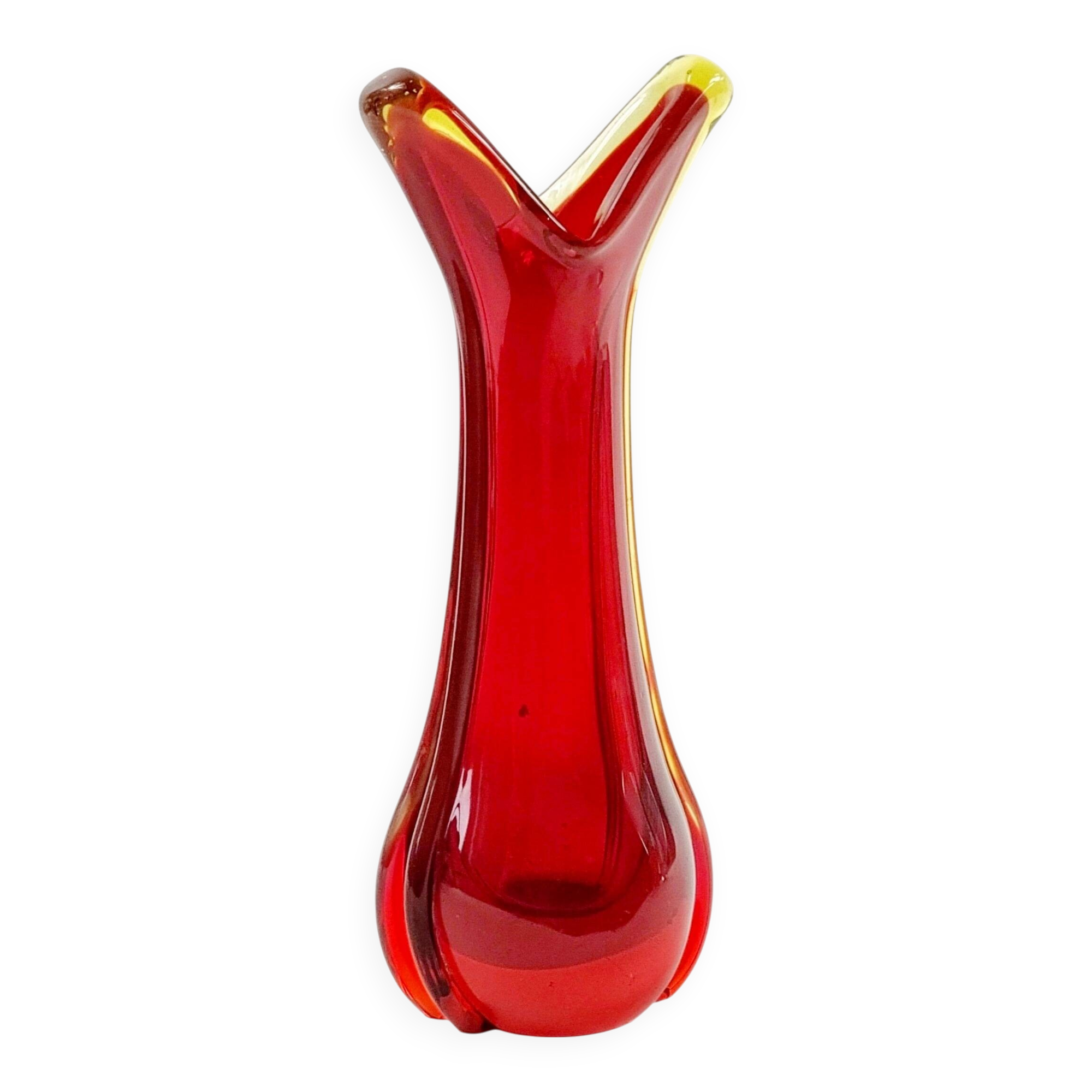 Mid-Century Murano Glass Vase by Flavio Poli for Seguso, Italy, 1960s