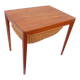 Mid-20th century Danish sewing table/side table in teak, Haslev Hansen
