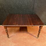Folding and extendable mahogany table