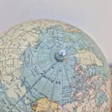 Terrestrial Globe World Map signed Gérard Barrière and Thomas Period 1930s
