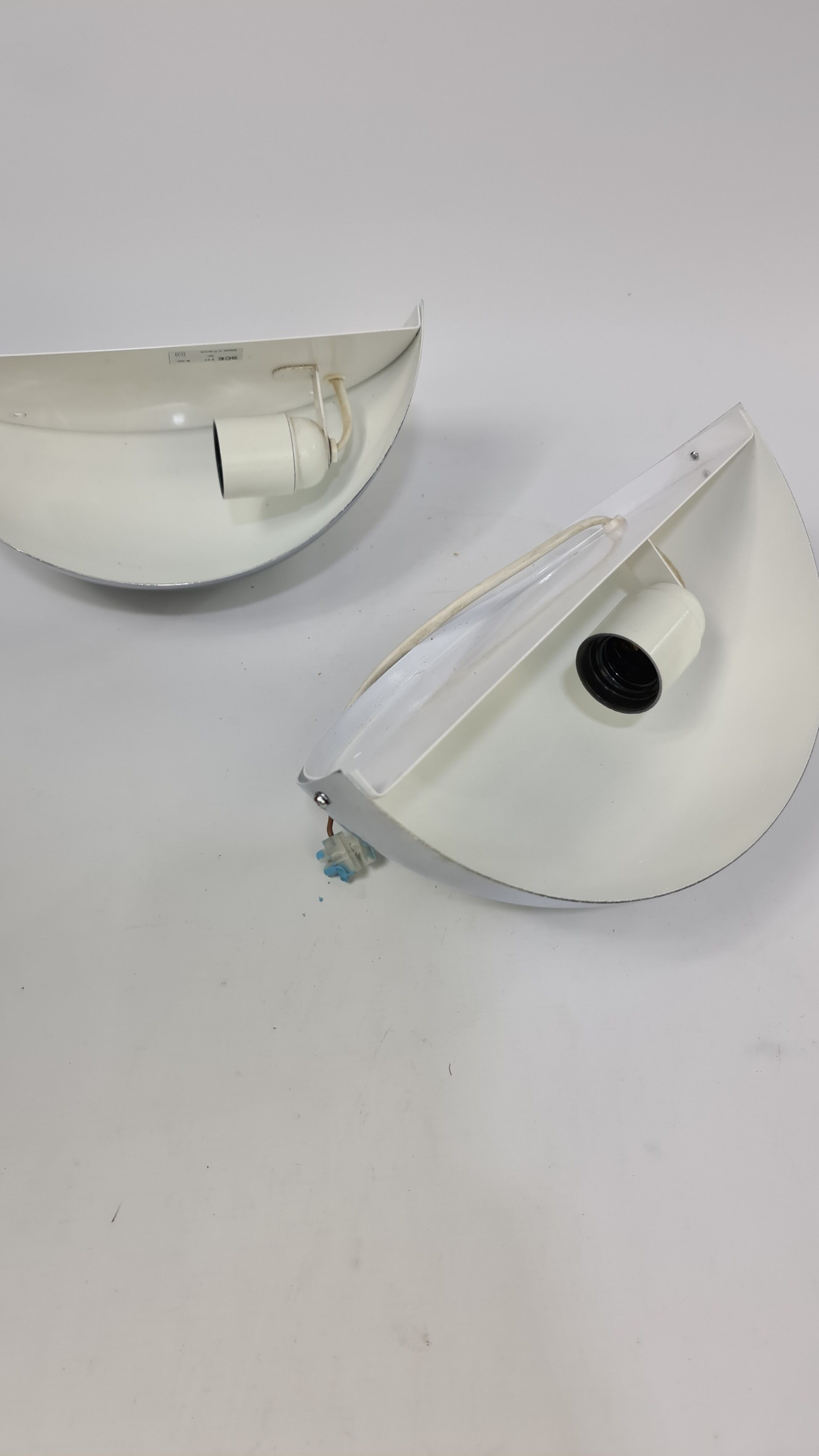 A pair of vintage French design wall lights by SCE France
