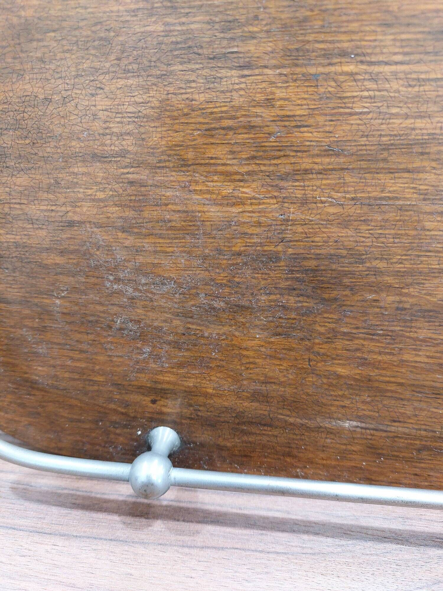 Wood serving tray with border