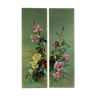 Pair of roses paintings-circa 1900