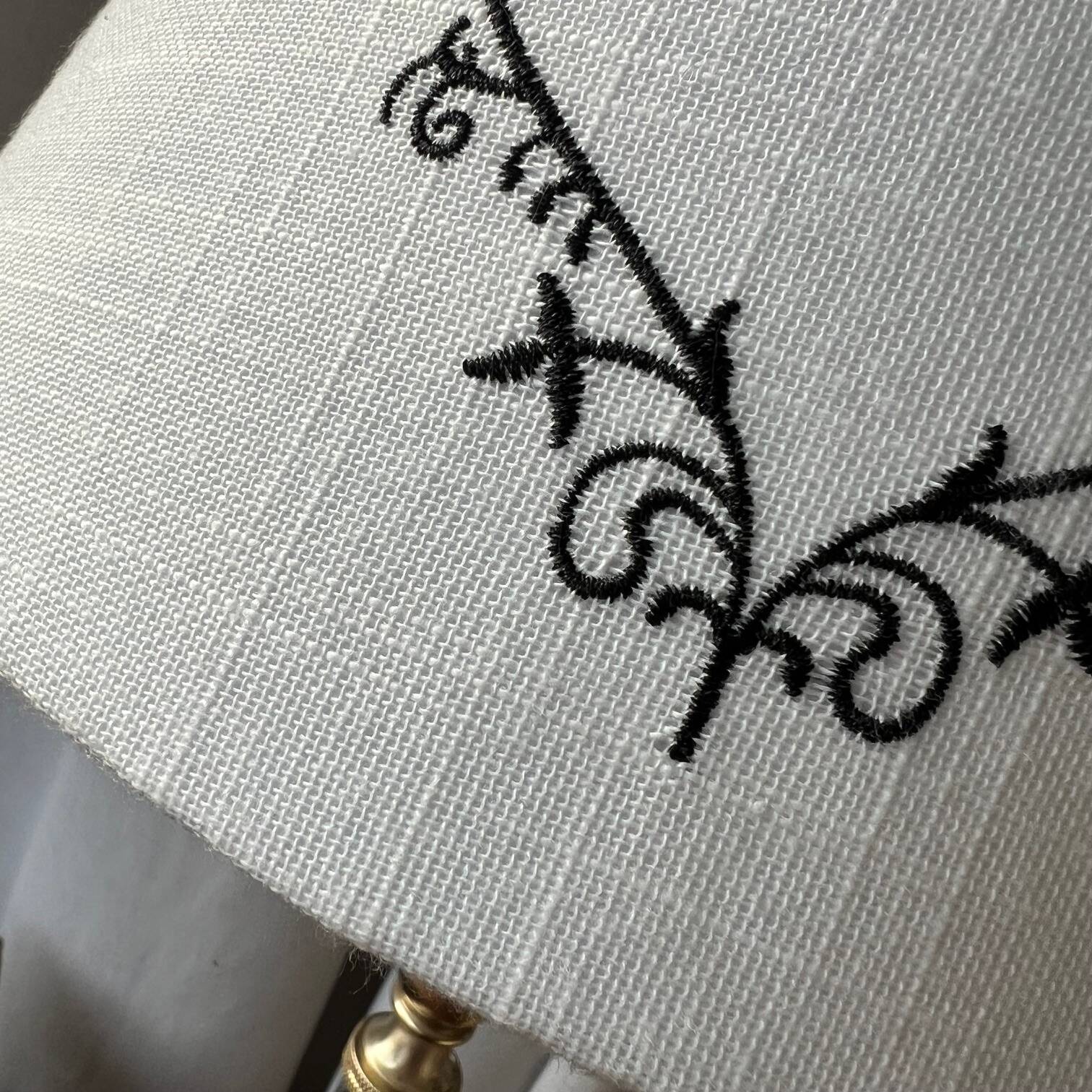 English lamp in brass and altuglass