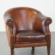 Vintage club armchair in sheepskin leather