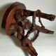 Tripod stool Art-popular vines, solid wood top