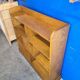 Large shelf, vintage solid oak bookcase from the 60s