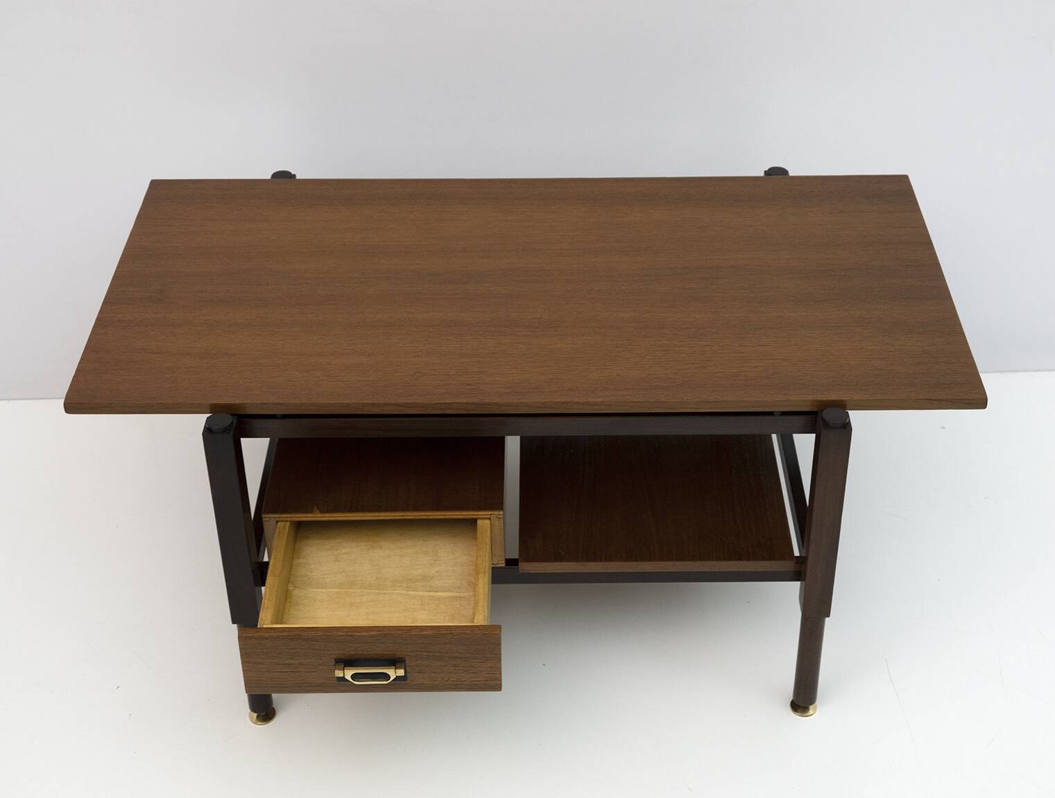 Ico Parisi Mid-Century Modern Italian Mahogany Coffee Table, 1950s