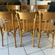 Set of 6 vintage SNCF bistro chairs from the 1960s.
