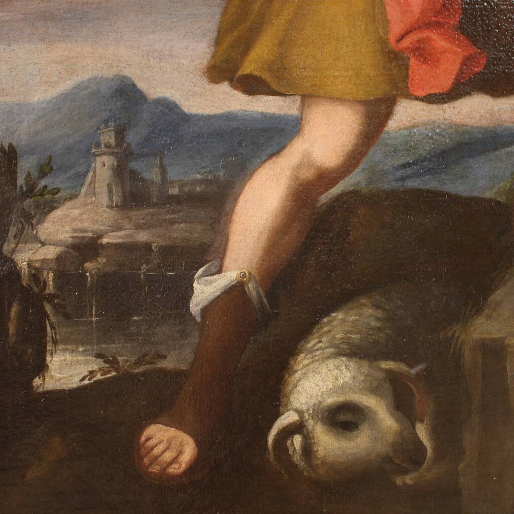 Religious painting from the 17th century, Sacrifice of Isaac