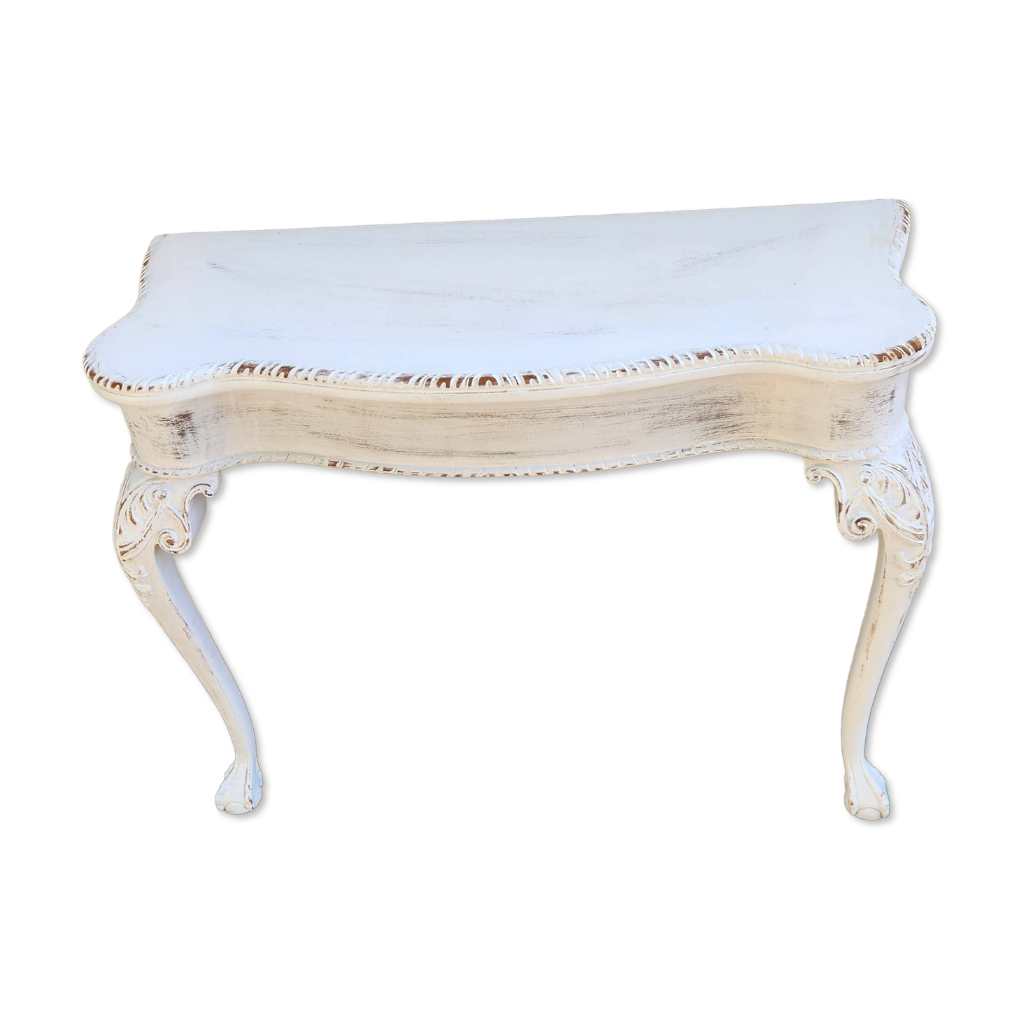 Magnificent console in Gustavian style / Shabby chic patinated.