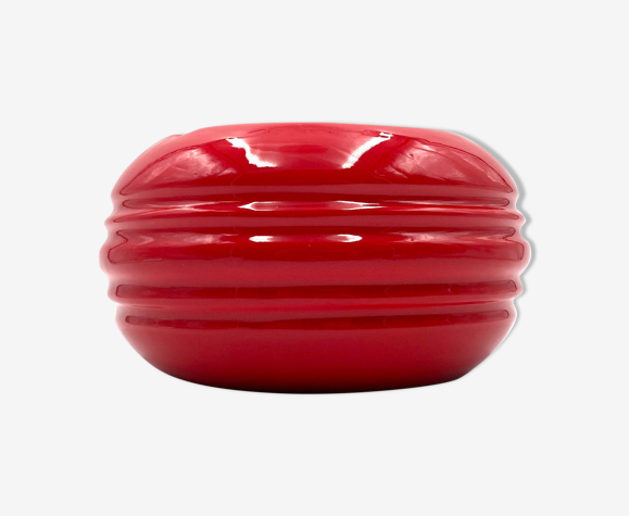 Cendrier en céramique rouge, Pino Spagnolo, Sicart, années 1970