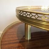 Neoclassical style tripod pedestal in mahogany, brass