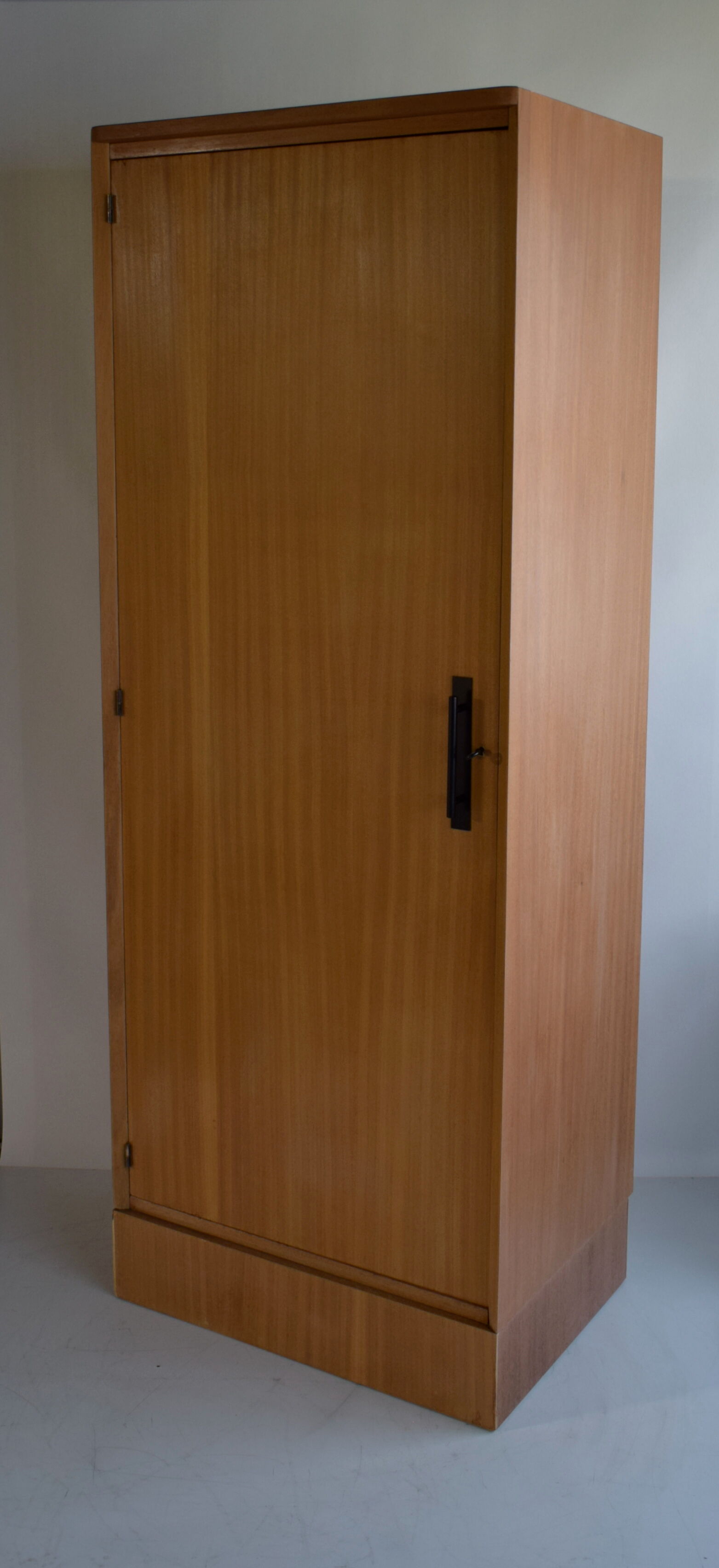 Parisian wardrobe in natural blond mahogany from the 1960s