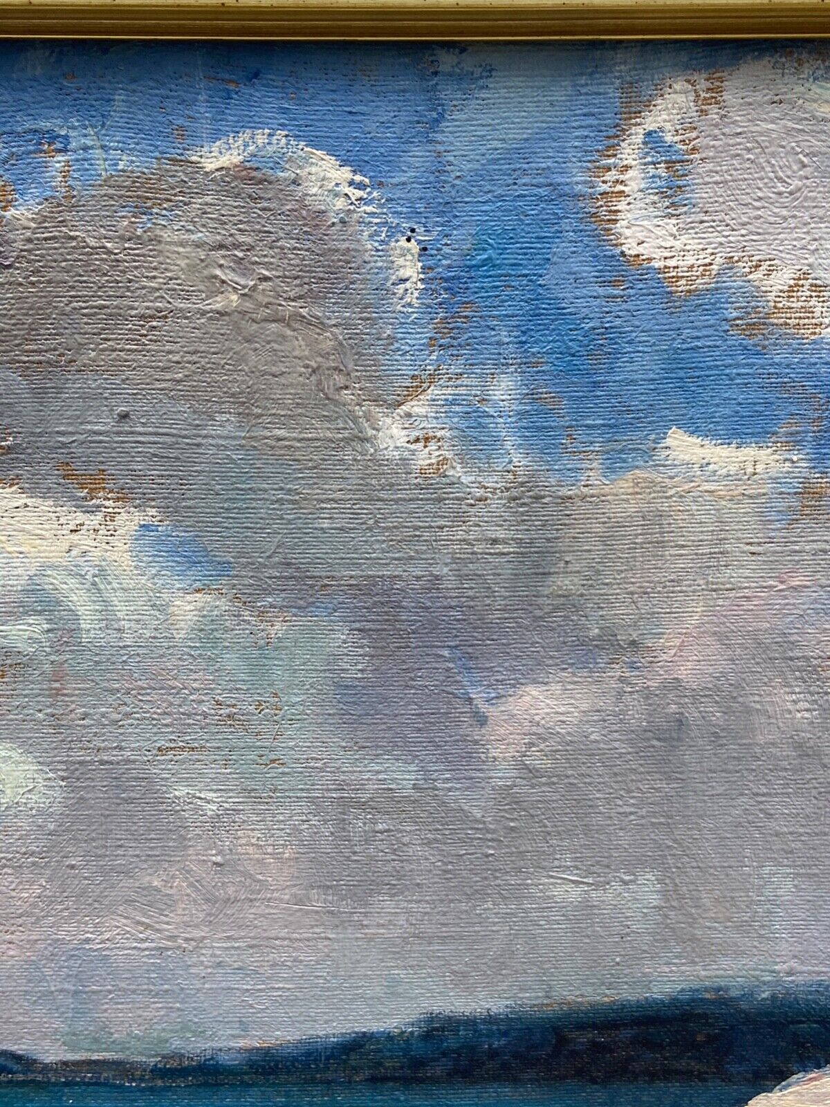 Oil on canvas suzanne payen binet landscape seaside rocky coast