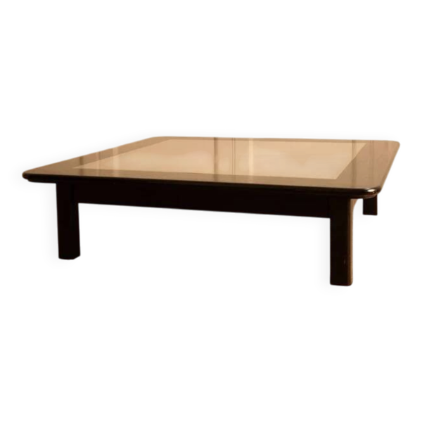 Table basse en bois et inox