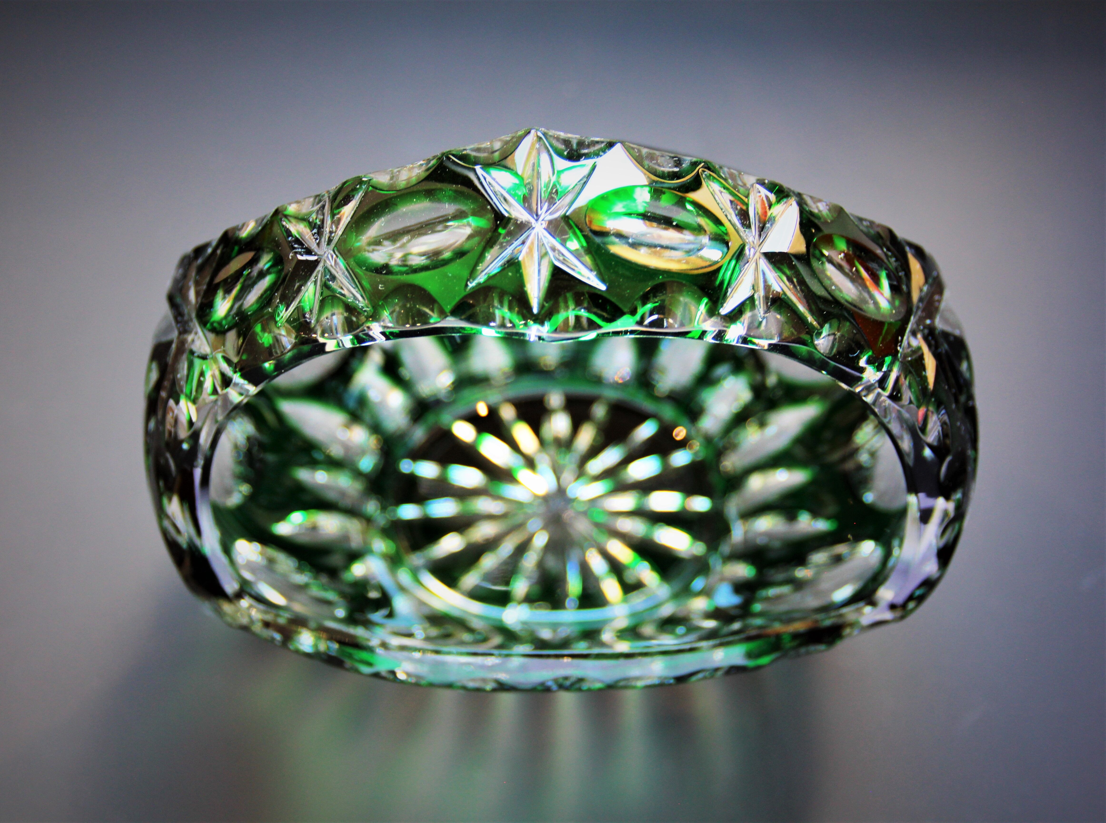 Baccarat cut crystal basket