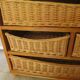 Storage furniture - wooden chest of drawers - 8 wicker drawers - bohemian countryside