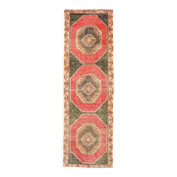 3x10 oriental geometric vintage runner rug,102x323cm