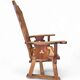 High back / monastery / rush seat armchair 1950s