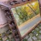 19th century carved solid wood mirror with beveled glass, 100x80cm