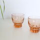 Duo of pink water glasses, 1950