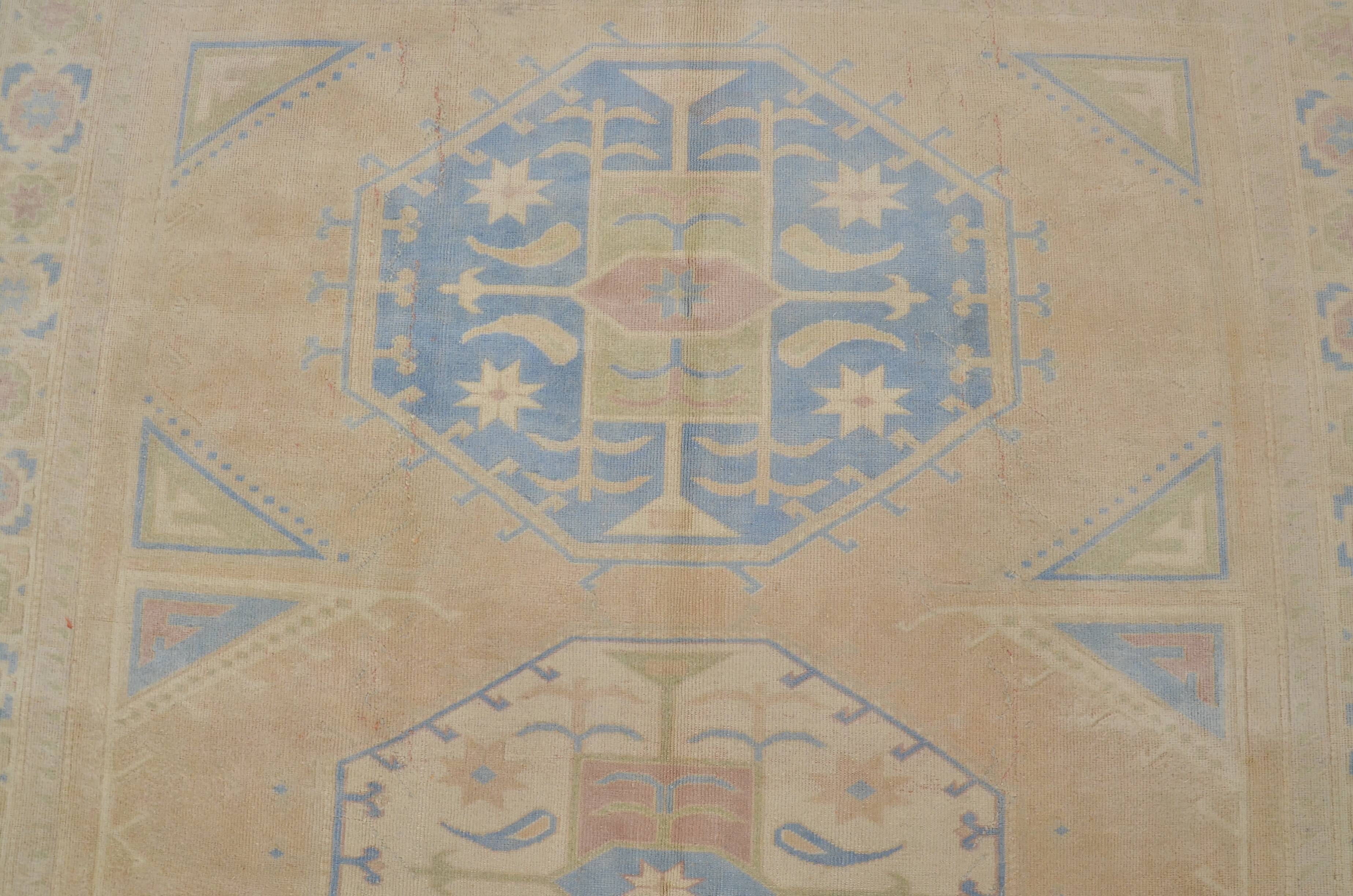 Bohemian Soft Colour Oushak Vintage Rug sku 2038