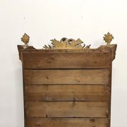 Large antique pediment mirror with mouldings.