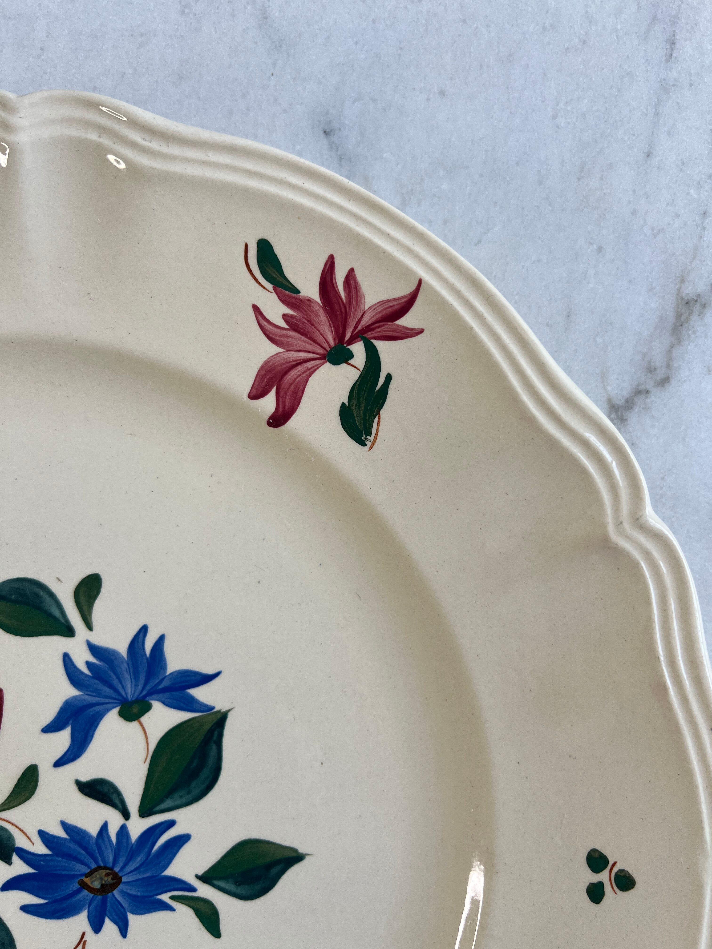 Large presentation dish Sarreguemines and Digoin