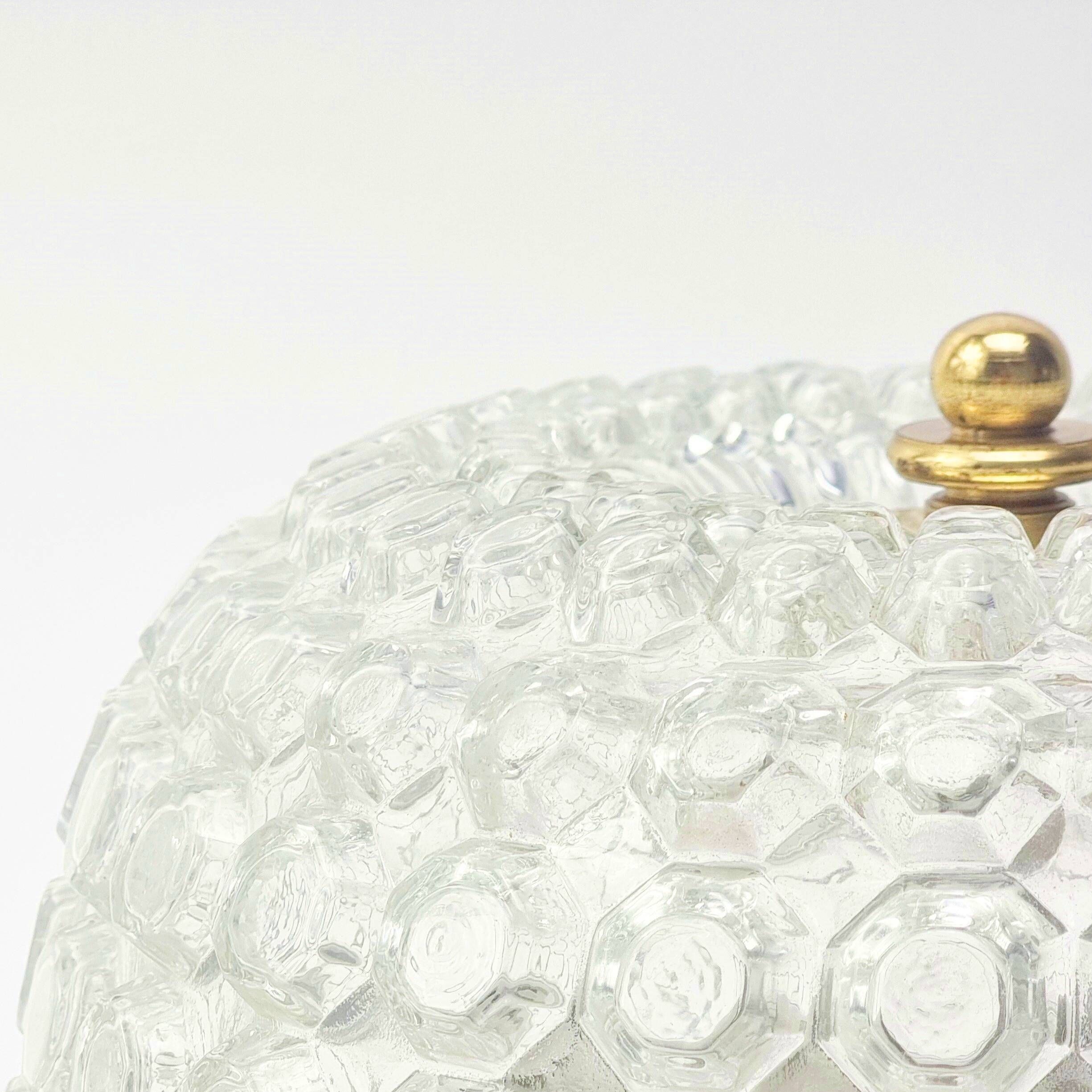 Large Mid-Century Bubble Glass Flush Mount/Ceiling Light by Helena Tynell for Limburg, Germany, 1960