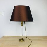 Hollywood Regency brass and plexiglass lamp, 1970s