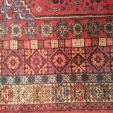 Ancien tapis caucasien 19ème siècle tissé à la main