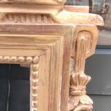 Old Large Golden Mirror With Louis XVI Style Pediment