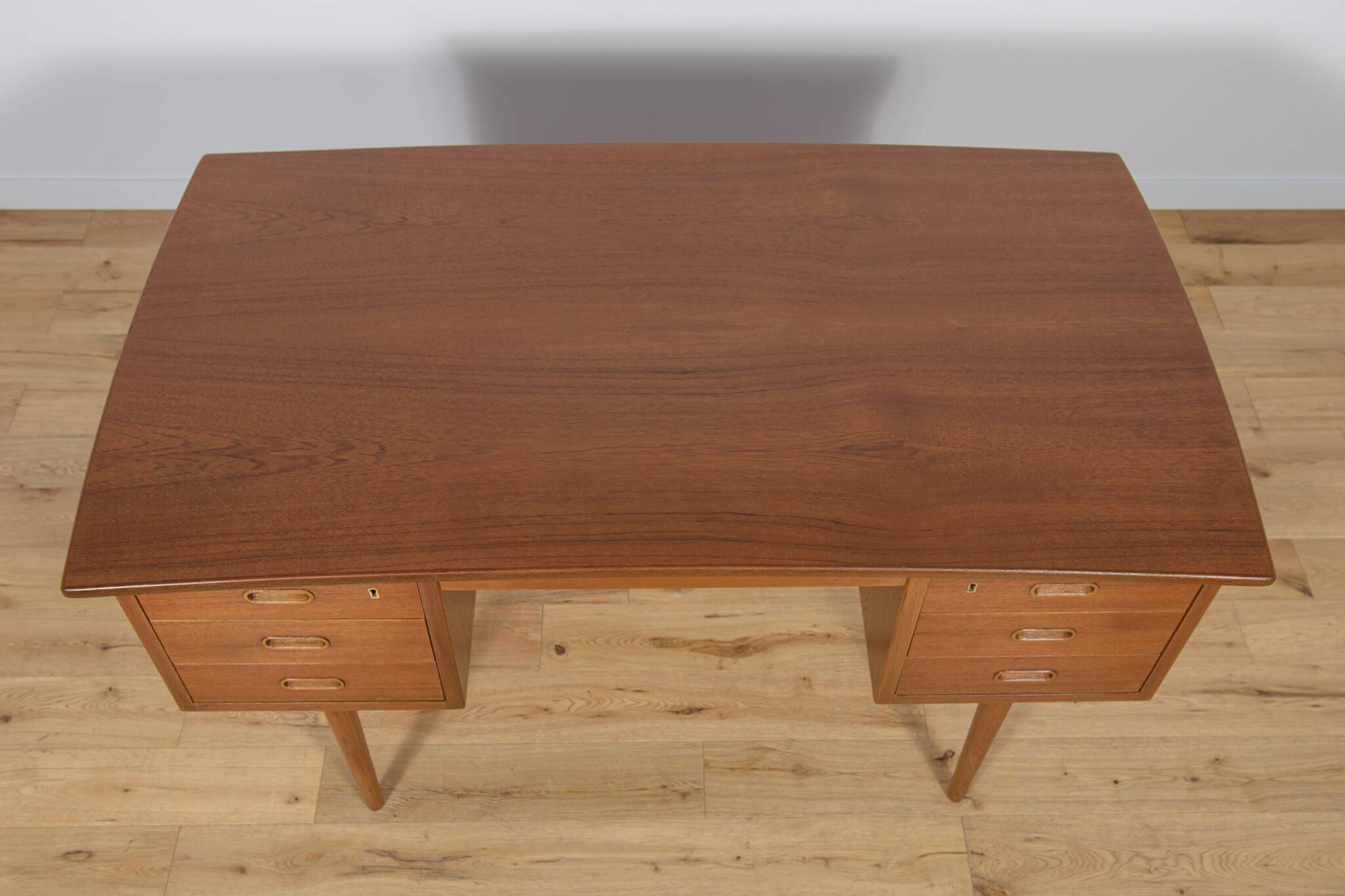 Mid-Century Freestanding Teak Desk, 1960s