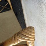 Vintage rattan wall shelf