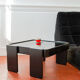 Vintage coffee table by Gianfranco Frattini for Cassina, grey lacquered beech.