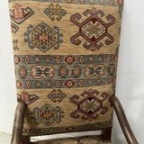 Set of four Louis XIII style high-back armchairs, 20th century.