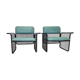 Set of Two Rare Metal Armchairs Talin Vicenza, Italy, 1970s
