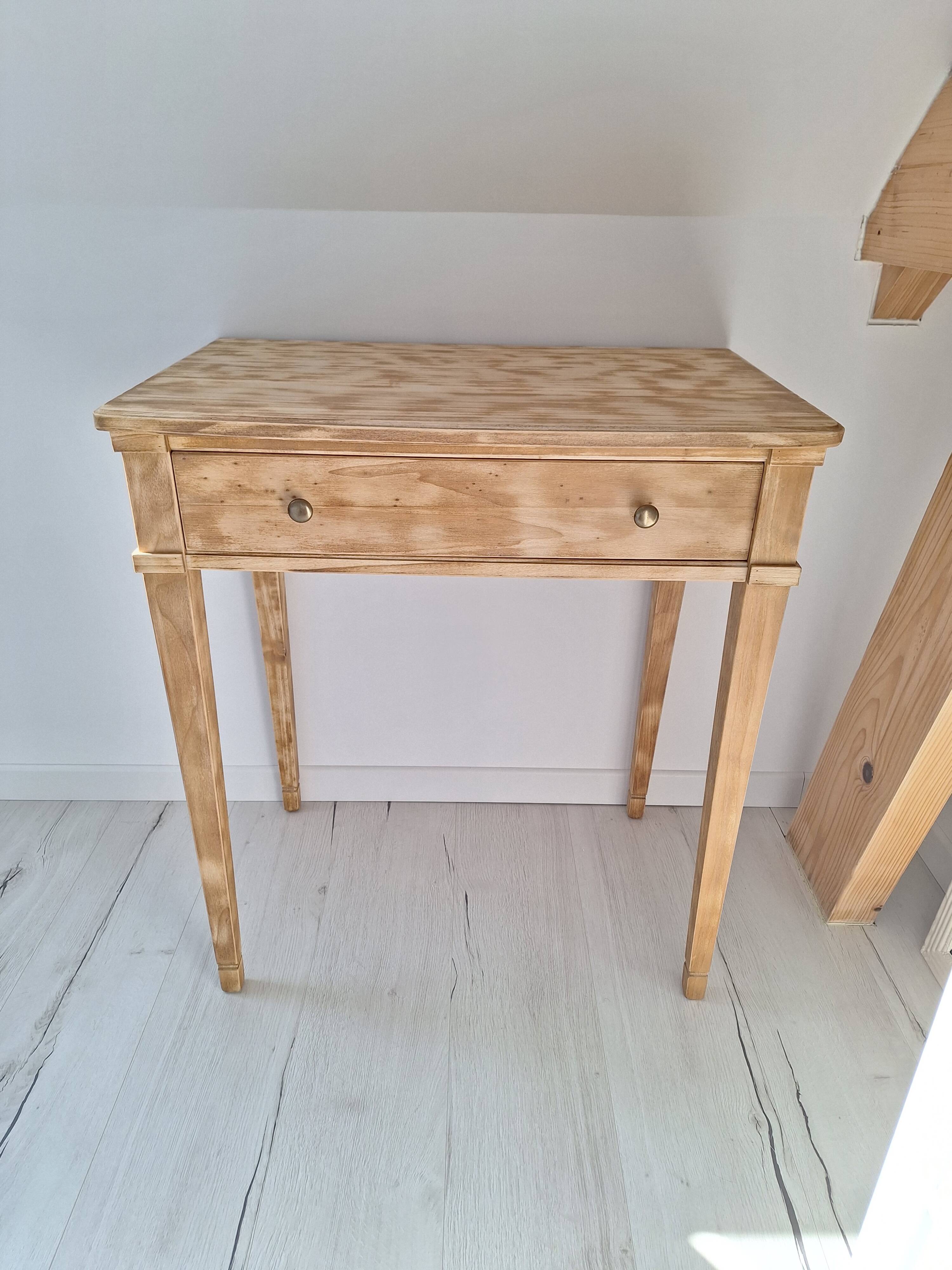 Bureau / Table d'appoint / Console en bois massif de style Louis-Philippe