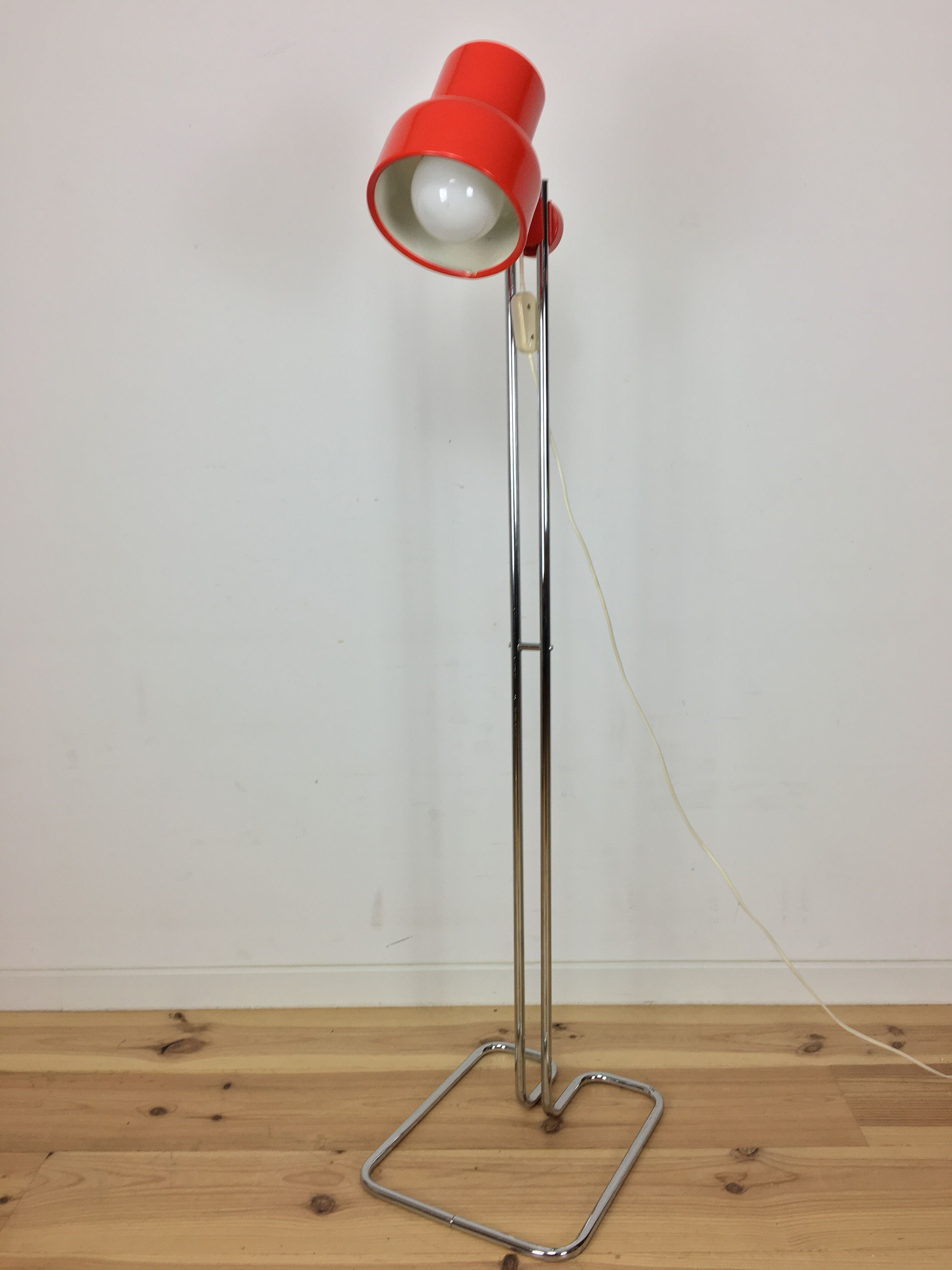 Lamppost for Ikea, space age, orange spot, 70s