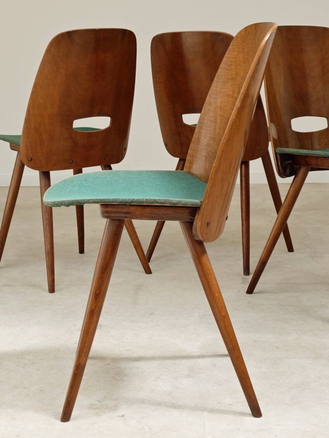 Set of 4 Lollipop chairs by Frantisek Jirak for Tatra 1960