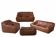 Sandra Set par Annie Hieronimus pour Cinna – Cuir Cognac Marron