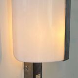 Vintage Arlus wall light, Perspex and brushed metal, France 1970