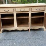 Restored 19th-century solid oak sideboard, 190cm